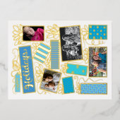 カスタム写真クリスマスプレゼント実在フォイル 箔シーズンポストカード (正面)