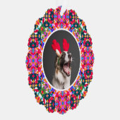 カスタム写真クリスマスペットドッグキャットメモリアル オーナメントカード (右)