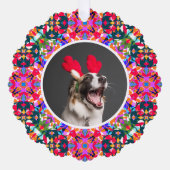 カスタム写真クリスマスペットドッグキャットメモリアル オーナメントカード (正面)