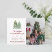 カスタム写真クリスマスホリデー引越し告知 招待状 (スタンド正面)