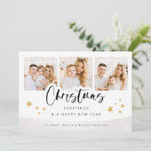 カスタム写真クリスマスホリデー用グリーティングカード シーズンカード (スタンド正面)