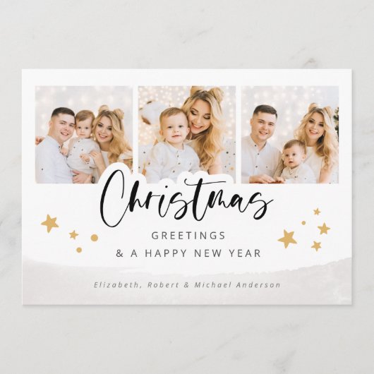 カスタム写真クリスマスホリデー用グリーティングカード シーズンカード (正面)