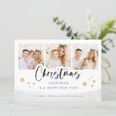 カスタム写真クリスマスホリデー用グリーティングカード シーズンカード (スタンド正面)