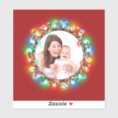 カスタム写真クリスマスホリデー電球 シール (シート)