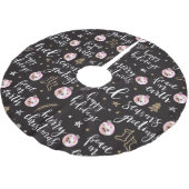 カスタム写真クリスマス休暇句書道 ブラッシュドポリエステルツリースカート (アングル)