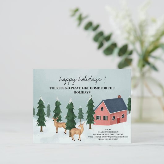 カスタム写真クリスマス実在財団代理人 シーズンポストカード (スタンド正面)