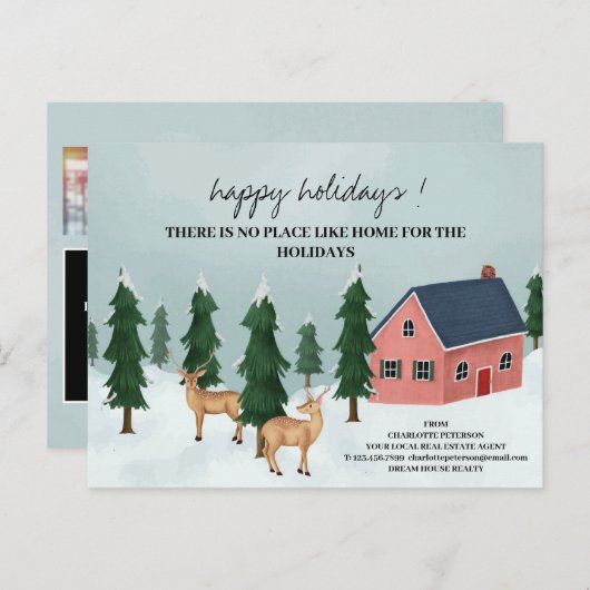 カスタム写真クリスマス実在財団代理人 シーズンポストカード (正面/裏面)