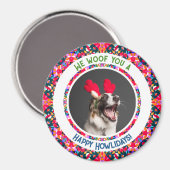 カスタム写真クリスマス犬ママカラフル母 マグネット (正面/裏面)