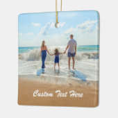 カスタム写真クリスマス飾りギフトと文字 セラミックオーナメント (左)