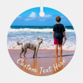 カスタム写真クリスマス飾りペット写真 メタルオーナメント (裏面)