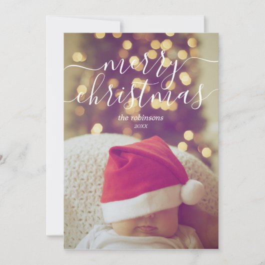 カスタム写真クリスマス シーズンカード (正面)