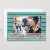 カスタム写真クリスマス シーズンポストカード (正面/裏面)