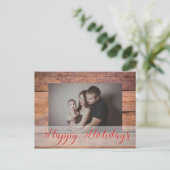 カスタム写真クリスマス シーズンポストカード (スタンド正面)