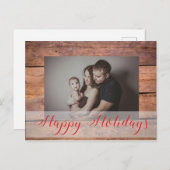 カスタム写真クリスマス シーズンポストカード (正面/裏面)