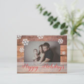 カスタム写真クリスマス シーズンポストカード (スタンド正面)