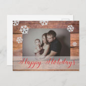 カスタム写真クリスマス シーズンポストカード (正面/裏面)