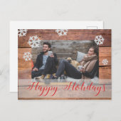 カスタム写真クリスマス シーズンポストカード (正面/裏面)