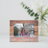 カスタム写真クリスマス シーズンポストカード (スタンド正面)