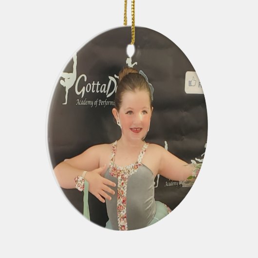 カスタム写真クリスマス セラミックオーナメント (右)