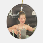 カスタム写真クリスマス セラミックオーナメント (左)