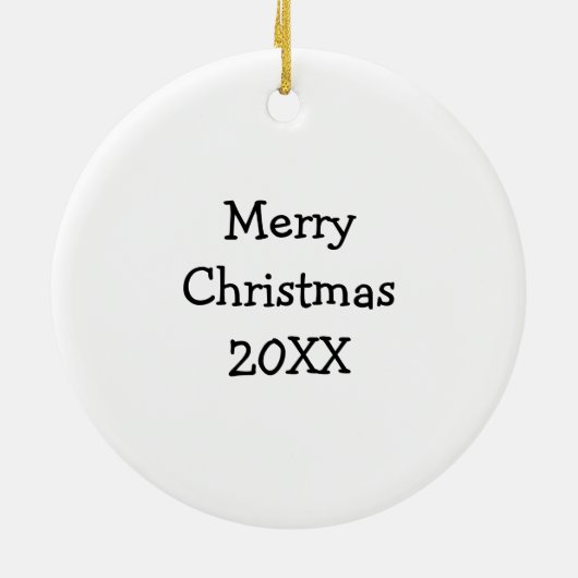 カスタム写真クリスマス セラミックオーナメント (裏面)