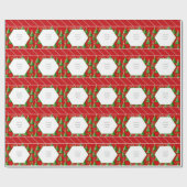 カスタム写真クリスマス ラッピングペーパー (フラット)