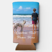 カスタム写真クーラーボックスお客様の写真と文字 スリム缶クーラー (裏面)