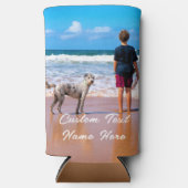 カスタム写真クーラーボックスお客様の写真と文字 スリム缶クーラー (正面)