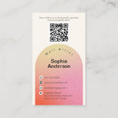 カスタム写真グリッターきらめく爪、 ネイル美しいサロン 名刺 (裏面)