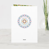 カスタム写真グリーティンググリーンブラウンのクリスマススター シーズンカード (裏面)