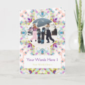 カスタム写真グリーティングパープルスタークリスマスカード シーズンカード (正面)