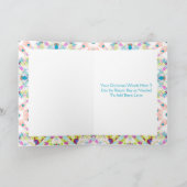 カスタム写真グリーティングパープルスタークリスマスカード シーズンカード (内部)