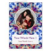 カスタム写真グリーティングブルースタークリスマスカード (正面)