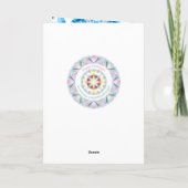 カスタム写真グリーティングブルースタークリスマスカード シーズンカード (裏面)