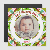 カスタム写真グリーン母の日のミイラ最高のー (正面/裏面)