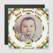 カスタム写真グリーン母の日のミイラ最高のー (正面/裏面)