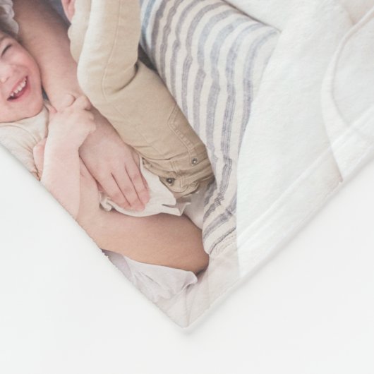 カスタム写真コラージュスクモダンリプトファミリーモノグラム フリースブランケット (角)