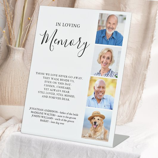 カスタム写真コラージュパーソナライズされた結婚の記念 台座サイン