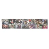 カスタム写真コラージュファミリー名14家族写真  ショートテーブルランナー (横)