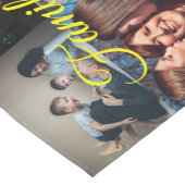 カスタム写真コラージュファミリー名14家族写真  ショートテーブルランナー (コーナー)