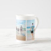 カスタム写真コラージュマグギフト – 家族が大好き ボーンチャイナマグカップ (正面右)