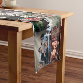 カスタム写真コラージュ名家族14枚の写真 ショートテーブルランナー (インサイチュ)