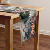 カスタム写真コラージュ名家族14枚の写真 ショートテーブルランナー (インサイチュ)