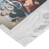 カスタム写真コラージュ名家族14枚の写真 ショートテーブルランナー (コーナー)