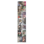 カスタム写真コラージュ名家族14枚の写真 ショートテーブルランナー (正面)