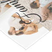 カスタム写真コラージュ名家族14枚の写真 ショートテーブルランナー (コーナー)