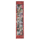 カスタム写真コラージュ名家族14枚の写真 ショートテーブルランナー (正面)