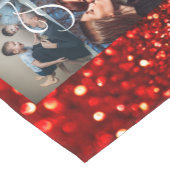 カスタム写真コラージュ名家族14枚の写真 ショートテーブルランナー (コーナー)