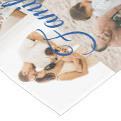 カスタム写真コラージュ名家族14枚の写真 ショートテーブルランナー (コーナー)