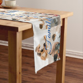 カスタム写真コラージュ名家族14枚の写真 ショートテーブルランナー (インサイチュ)